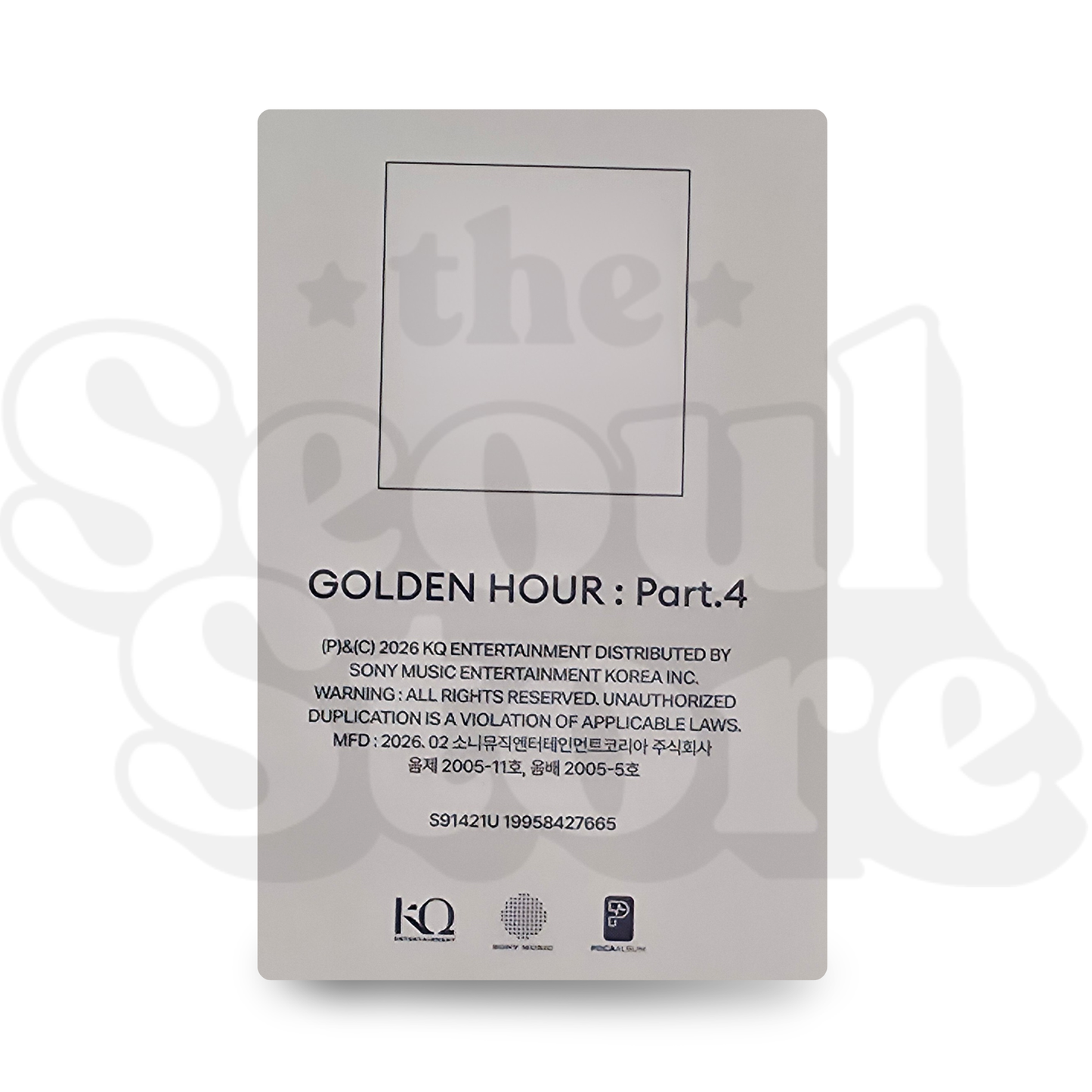 [PHOTOCARD] ATEEZ - GOLDEN HOUR PART.4 (POCAALBUM QR)