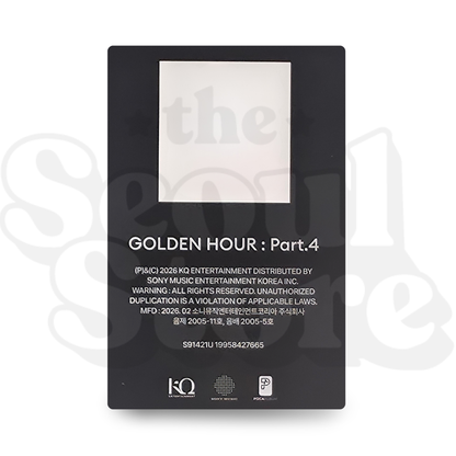 [PHOTOCARD] ATEEZ - GOLDEN HOUR PART.4 (POCAALBUM QR)