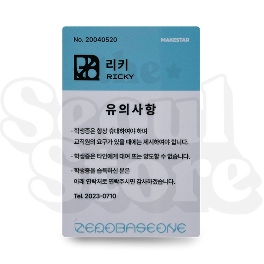 [PHOTOCARD] ZEROBASEONE (ZB1) - BLUE PARADISE STUDENT ID (MAKESTAR P.O.B)