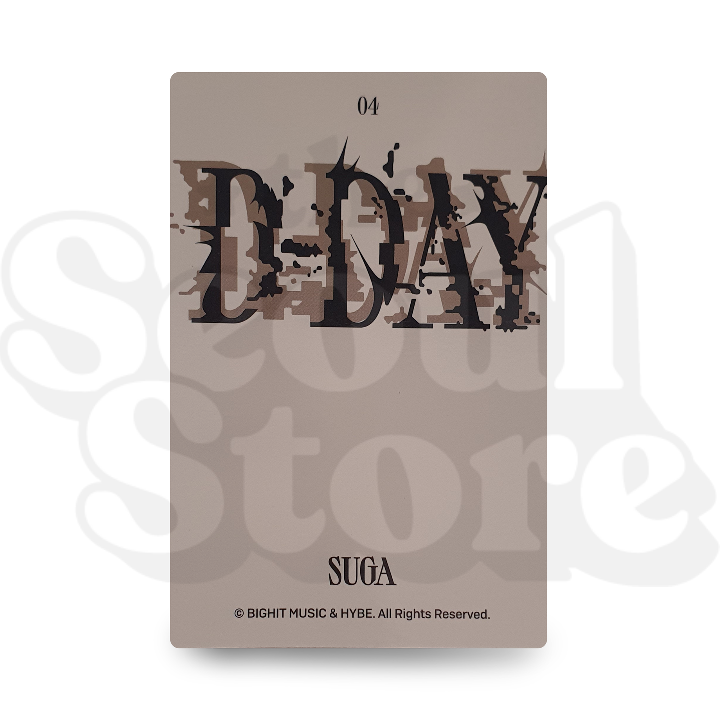 [PHOTOCARD] SUGA - AGUST D - TOUR D-DAY
