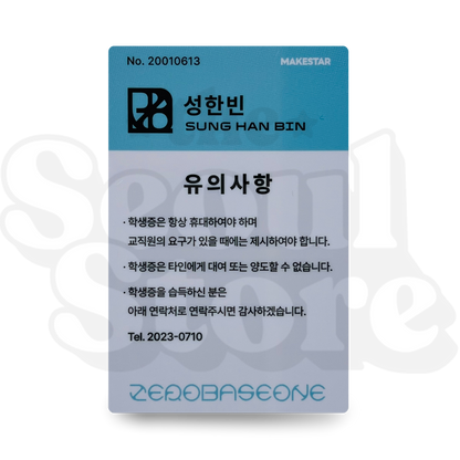 [PHOTOCARD] ZEROBASEONE (ZB1) - BLUE PARADISE STUDENT ID + ID (MAKESTAR P.O.B)