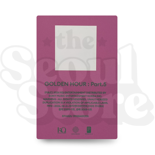 [PHOTOCARD] ATEEZ - GOLDEN HOUR PART.5 (POCAALBUM QR 3)