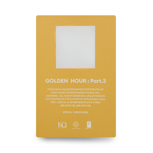 [PHOTOCARD] ATEEZ - GOLDEN HOUR: PART.3 VER.2