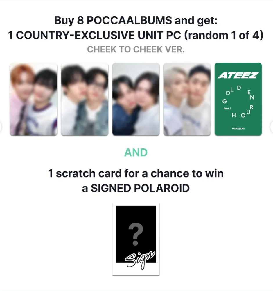 ATEEZ - GOLDEN HOUR: PART.3 (POCAALBUM) [OFFICIAL LUCKY DRAW]
