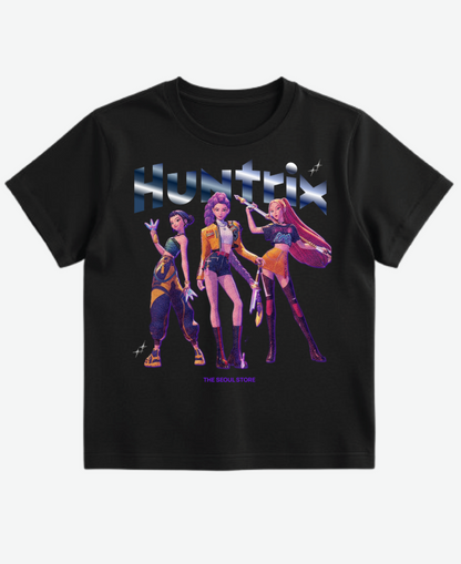 [PRE ORDER] K-POP DEMON HUNTERS - HUNTRIX BLACK T-SHIRT