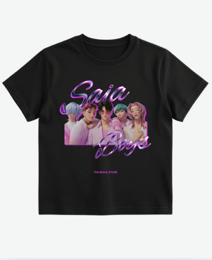 [PRE ORDER] K-POP DEMON HUNTERS - SAJA BOYS BLACK T-SHIRT