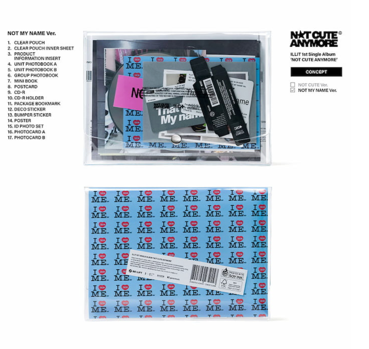 [PRE ORDER P.O.B MAKESTAR] ILLIT - NOT CUTE ANYMORE (SET)