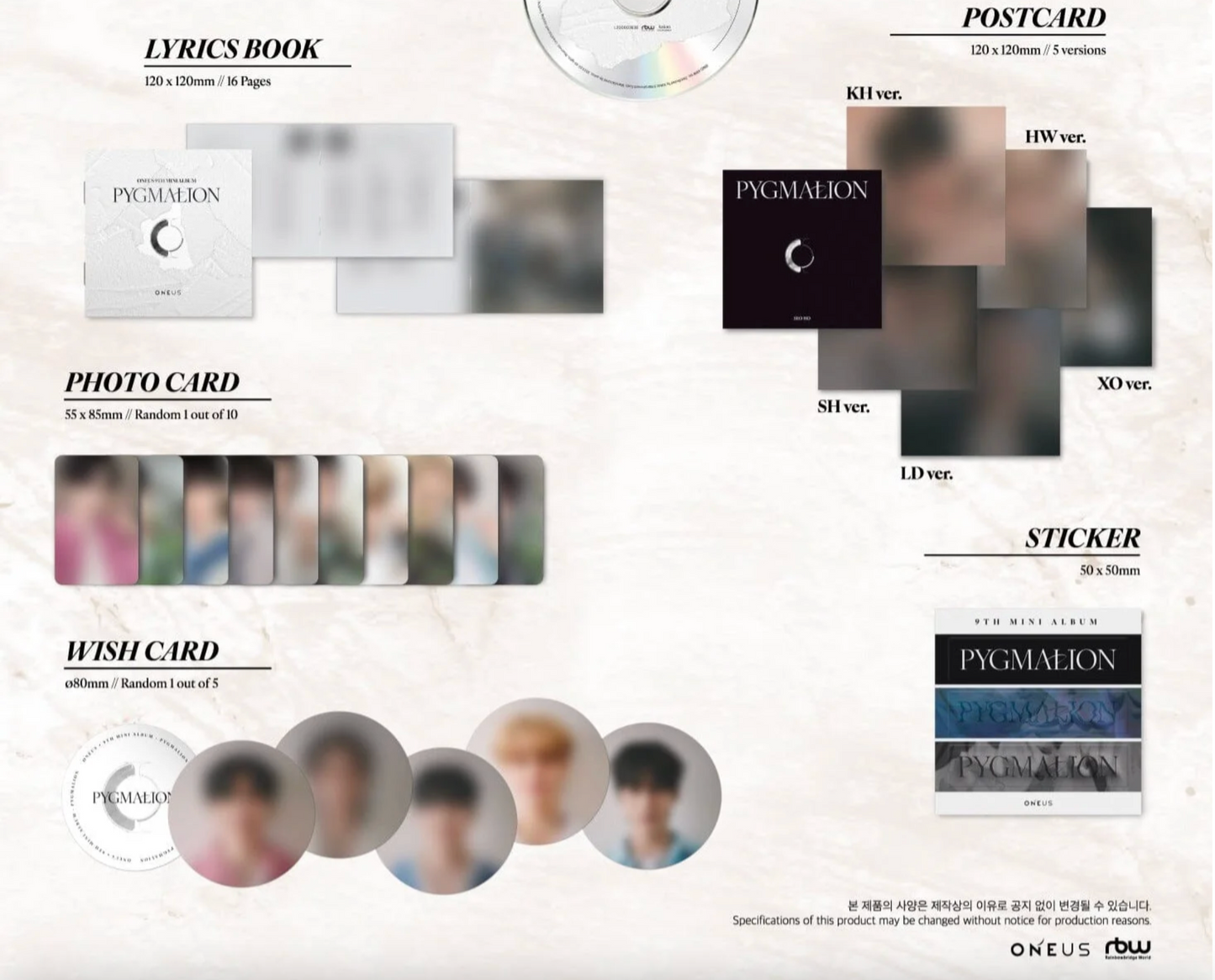 ONEUS - 9TH MINI ALBUM PYGMALION:  (JEWEL CASE)