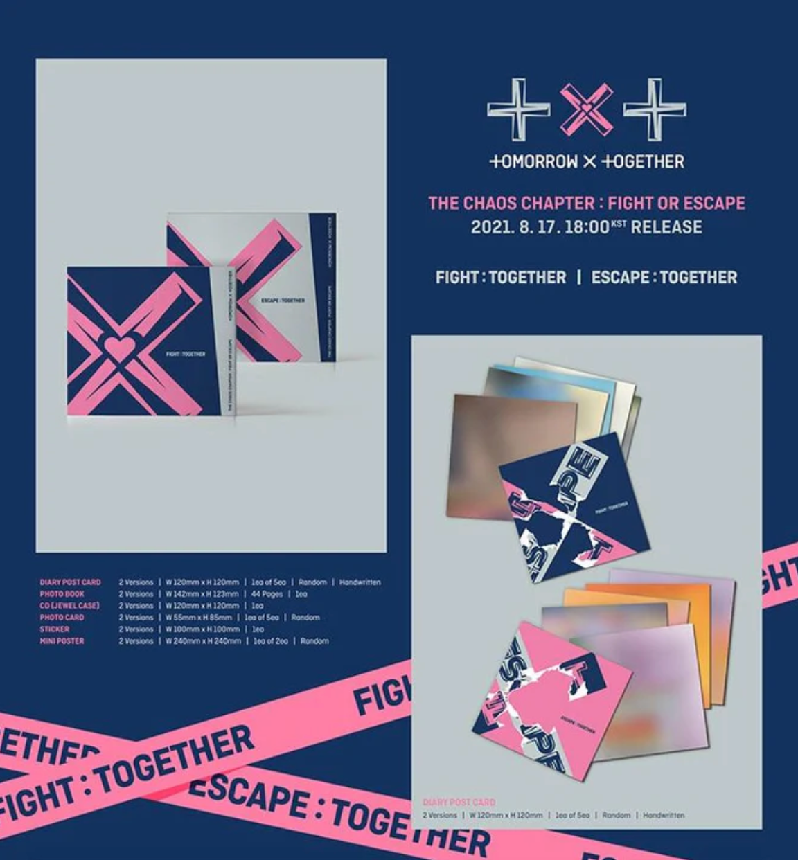 TOMORROWXTOGETHER (TXT) - THE CHAOS CHAPTER: FIGHT OR SCAPE (TOGETHER VER)