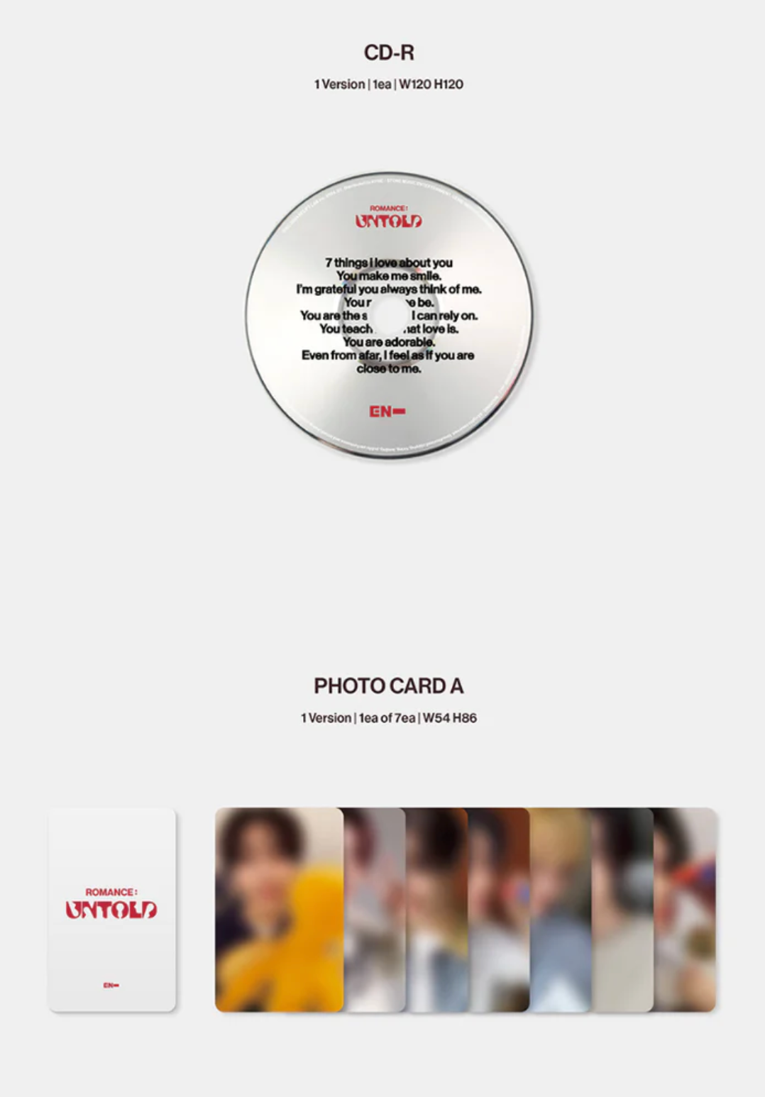 ENHYPEN - ROMANCE : UNTOLD (ENGENE VER)