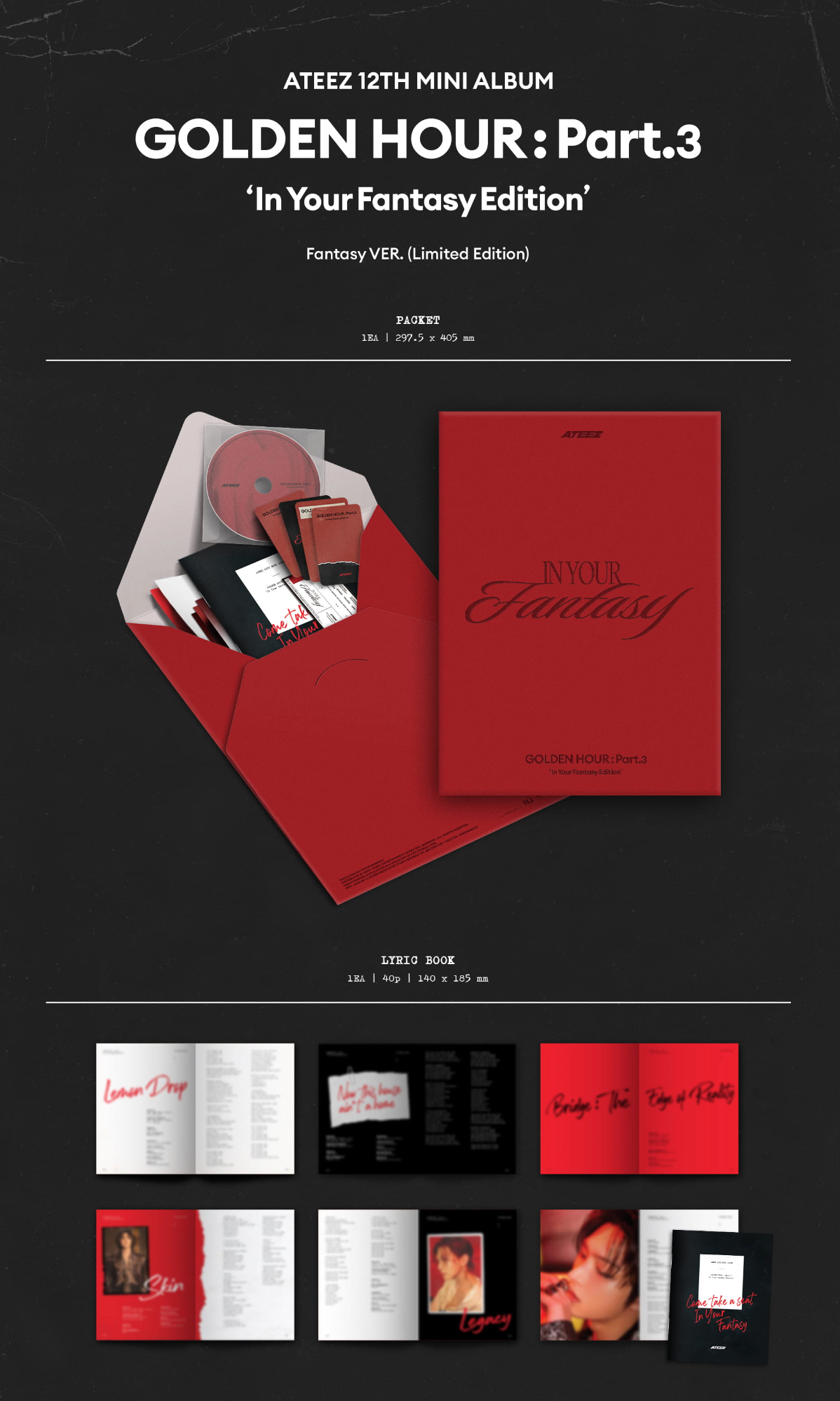 [P.O.B MAKESTAR] ATEEZ - GOLDEN HOUR PART.3:  IN YOUR FANTASY EDITION (LIMITED)