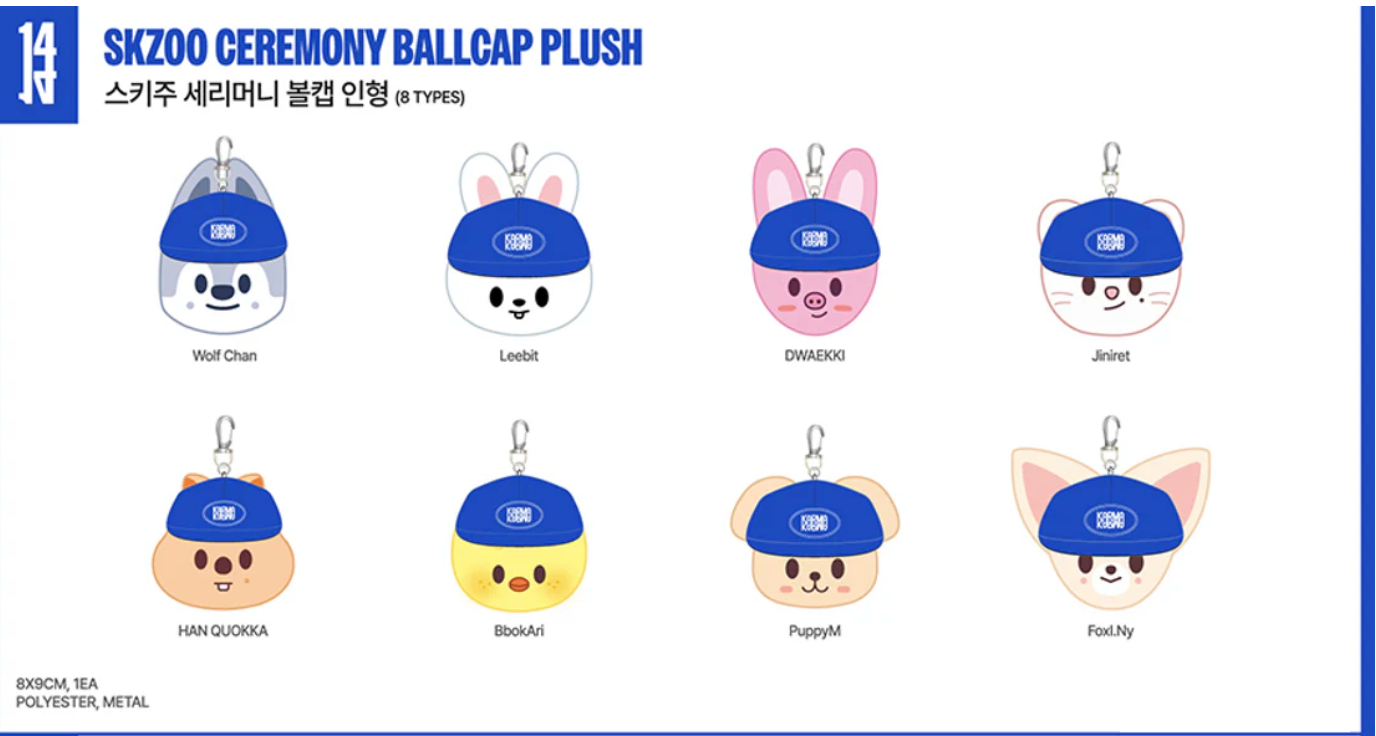 [PRE ORDER] STRAY KIDS - KARMA POP UP STORE OFICIAL SKZOO MD CEREMONY BALLCAP PLUSH