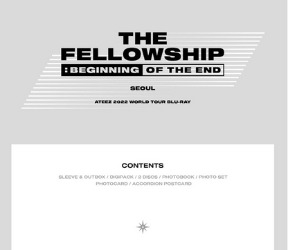 ATEEZ - THE FELLOWSHIP: BEGINNING OF THE END 2022 WORLD TOUR BLU-RAY