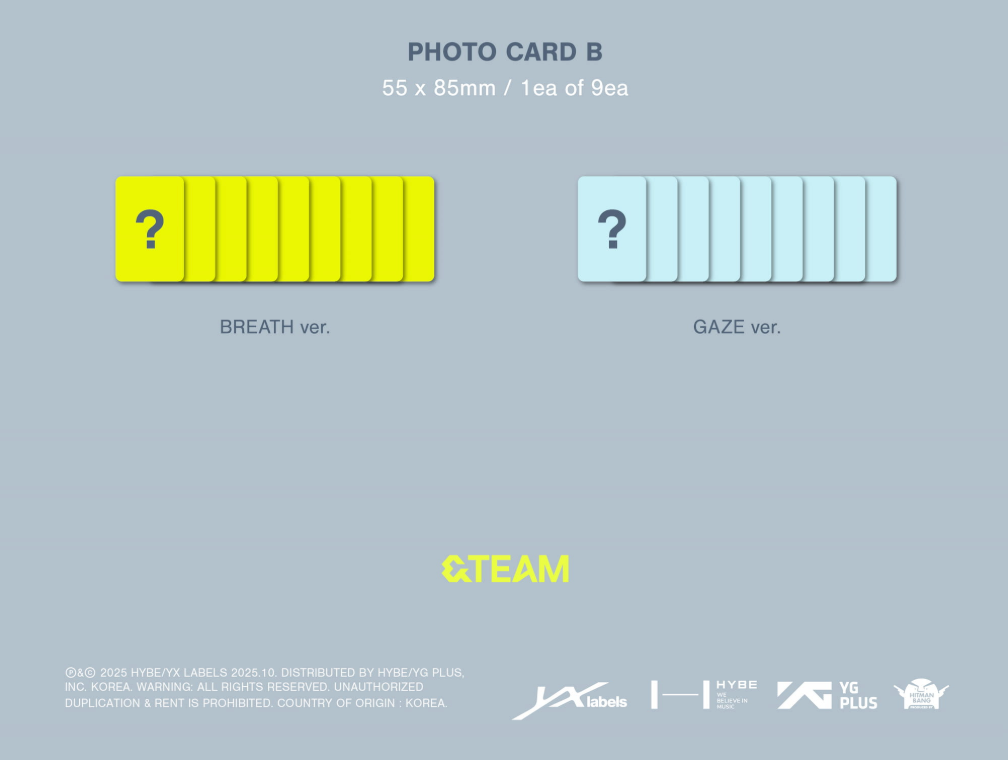 [PRE ORDER] &TEAM KR - BACK TO LIFE