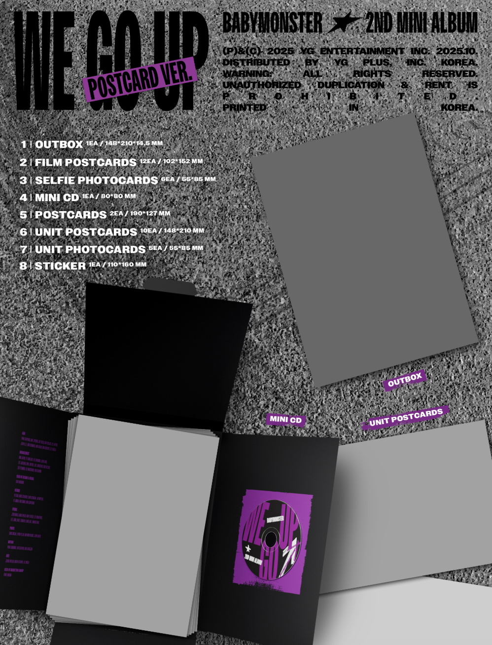 [PRE ORDER] BABYMONSTER - WE GO UP (POSTCARD VER)