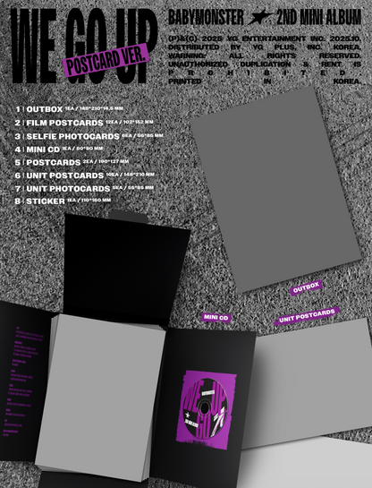 [PRE ORDER] BABYMONSTER - WE GO UP (POSTCARD VER)