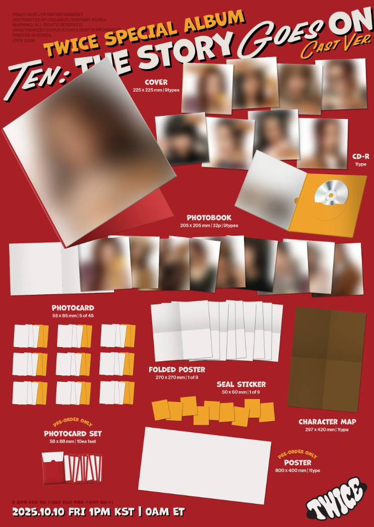 [PRE ORDER] TWICE - TEN: The Story Goes On (CAST Ver)