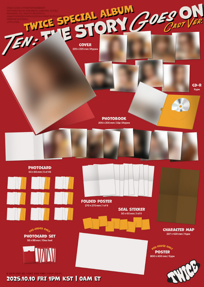 [PRE ORDER] TWICE - TEN: The Story Goes On (CAST Ver)