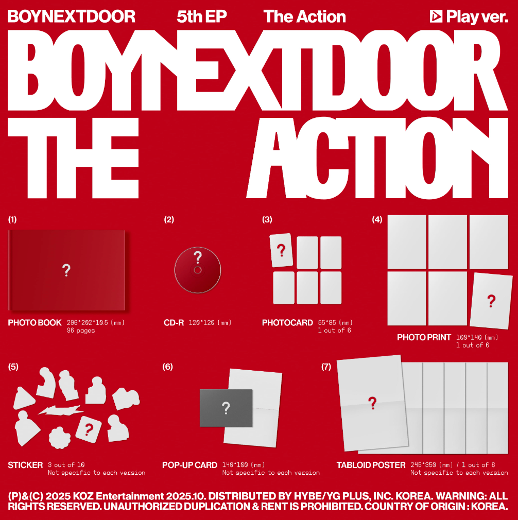 [PRE ORDER P.O.B MAKESTAR] BOYNEXTDOOR - THE ACTION