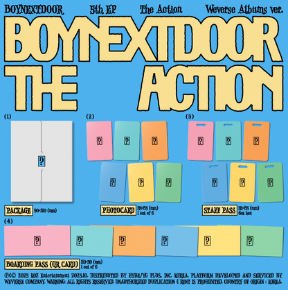 [PRE ORDER P.O.B MAKESTAR] BOYNEXTDOOR - THE ACTION (WEVERSE ALBUM VER)