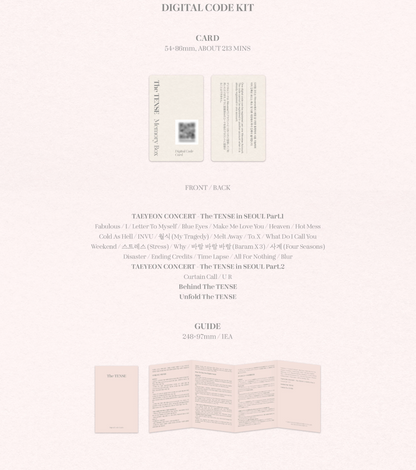 [PRE-ORDER] TAEYEON CONCERT THE TENSE MEMORY BOX DIGITAL CODE