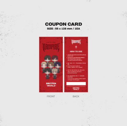 [PRE ORDER] ENHYPEN [ENHYPEN WORLD COUPON CARD COLLECTION] (VAMPIRE BASIC ver.)