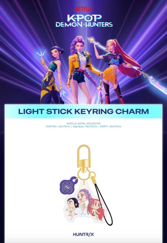 [PRE ORDER] KPOP DEMON HUNTERS - OFFICIAL LIGHT STICK KEYRING CHARM