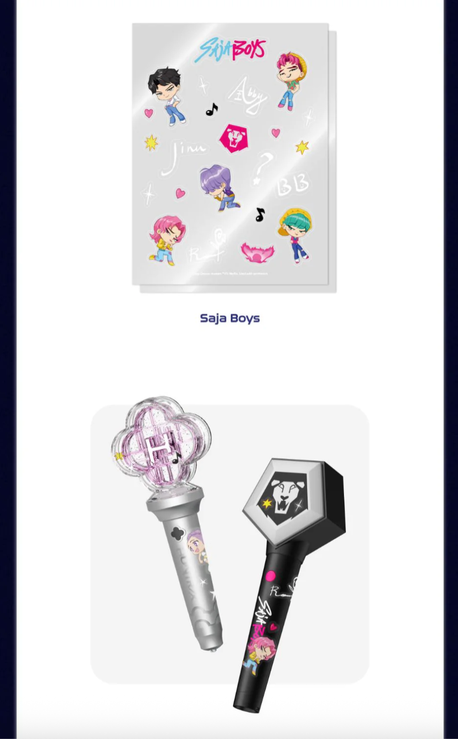 [PRE ORDER] KPOP DEMON HUNTERS - OFFICIAL LIGHT STICK DECO STICKER PACK