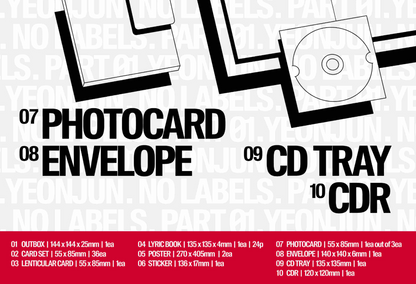 [PRE ORDER P.O.B MAKESTAR] YEONJUN - NO LABELS: PART.01