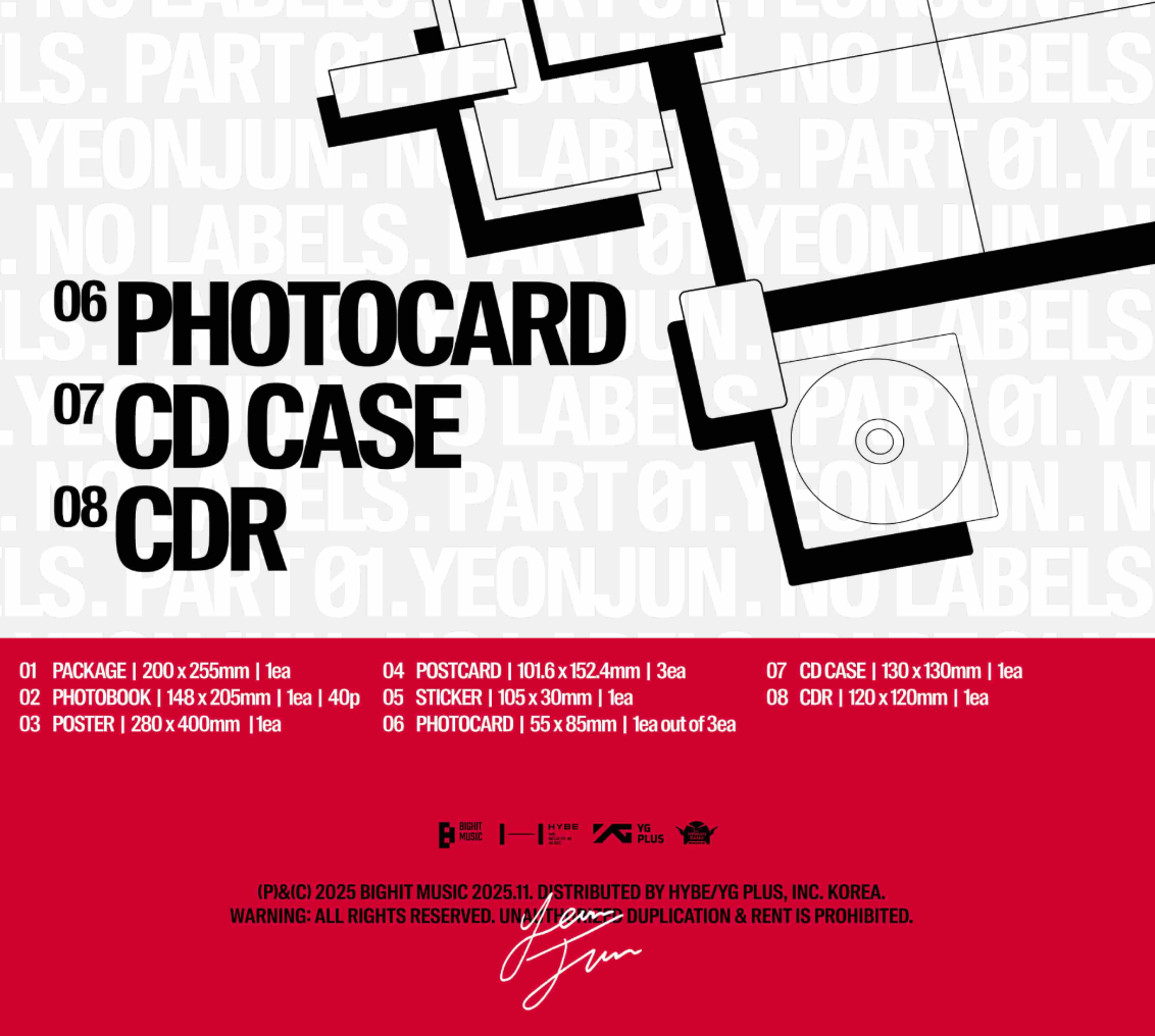[PRE ORDER P.O.B MAKESTAR] YEONJUN - NO LABELS: PART.01