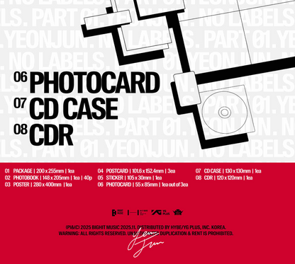 [PRE ORDER P.O.B MAKESTAR] YEONJUN - NO LABELS: PART.01