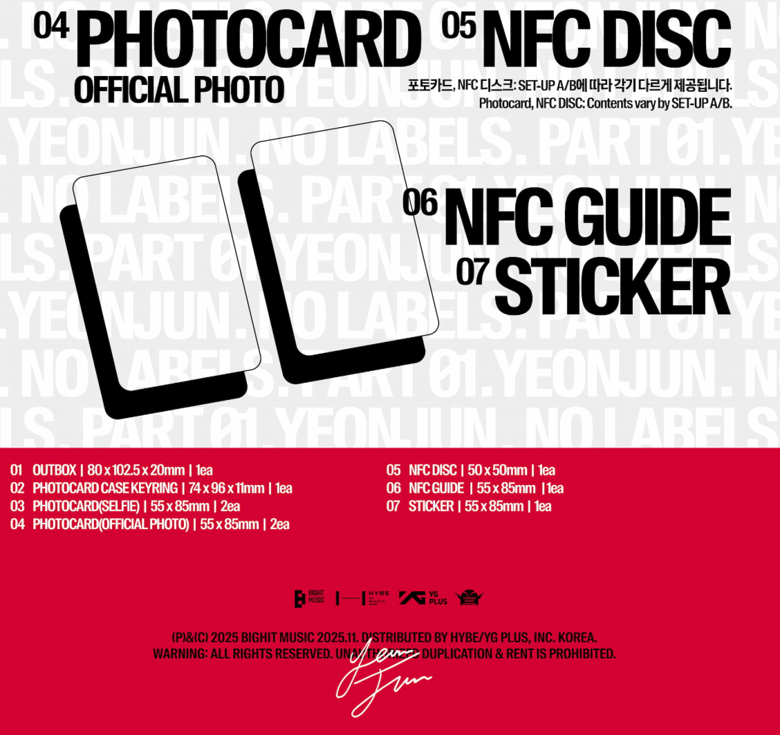 [PRE ORDER] YEONJUN - NO LABELS: PART.01 (PHOTOCARD CASE VER)