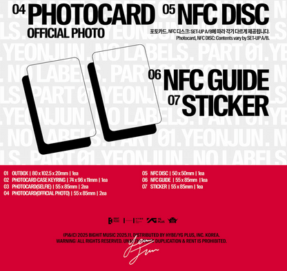 [PRE ORDER] YEONJUN - NO LABELS: PART.01 (PHOTOCARD CASE VER)