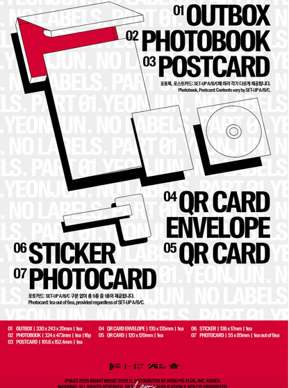 [PRE ORDER P.O.B MAKESTAR] YEONJUN - NO LABELS: PART.01 (WEVERSE ALBUM)