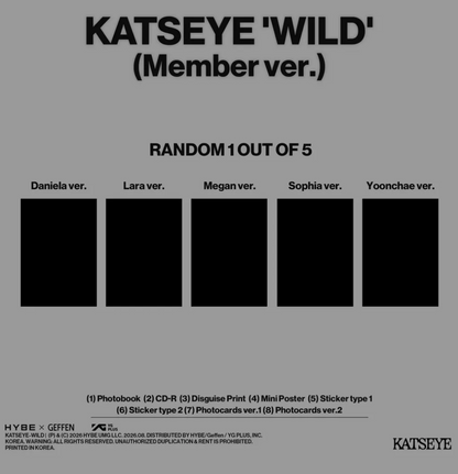 [PRE-ORDER + POB] KATSEYE - WILD (MEMBER VER)