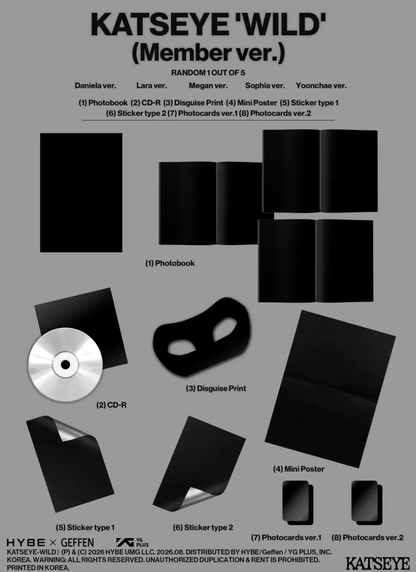 [PRE-ORDER + POB] KATSEYE - WILD (MEMBER VER)