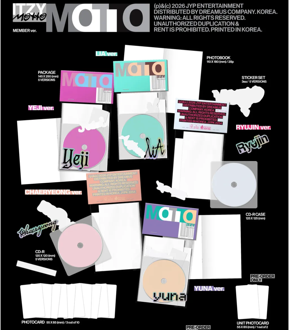 [PRE-ORDER] ITZY - MOTTO (MEMBER VER)