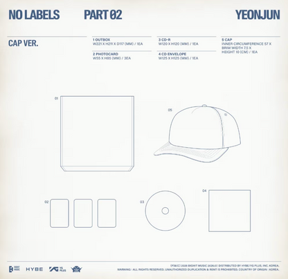 [PRE-ORDER] YEONJUN - NO LABELS: PART 02 (BALL CAP VER)