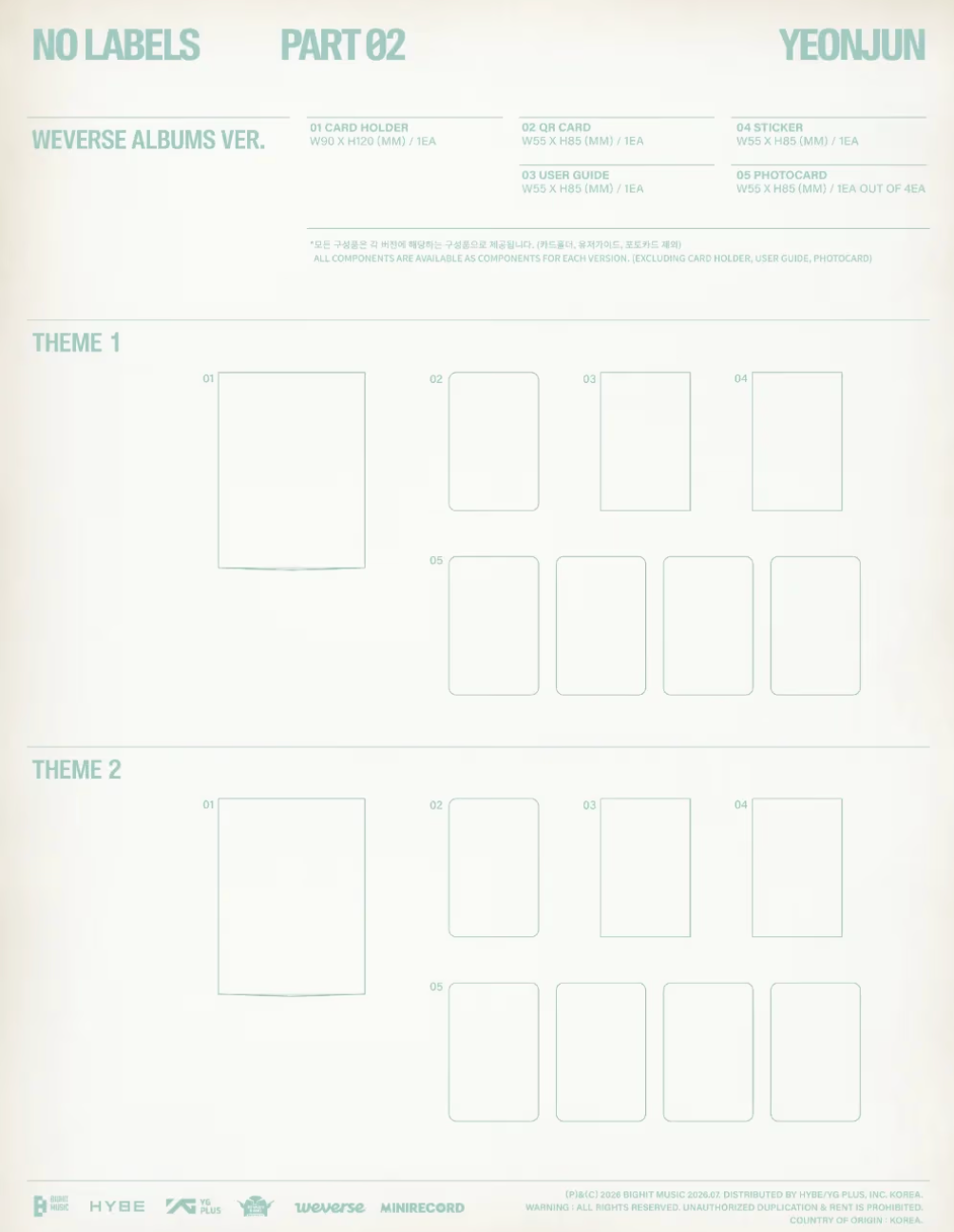 [PRE-ORDER] YEONJUN - NO LABELS: PART 02 (WEVERSE ALBUM)