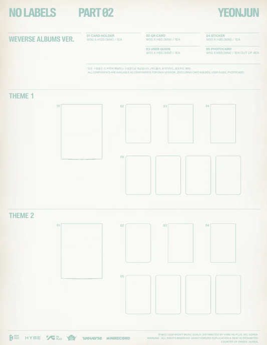 [PRE-ORDER] YEONJUN - NO LABELS: PART 02 (WEVERSE ALBUM)
