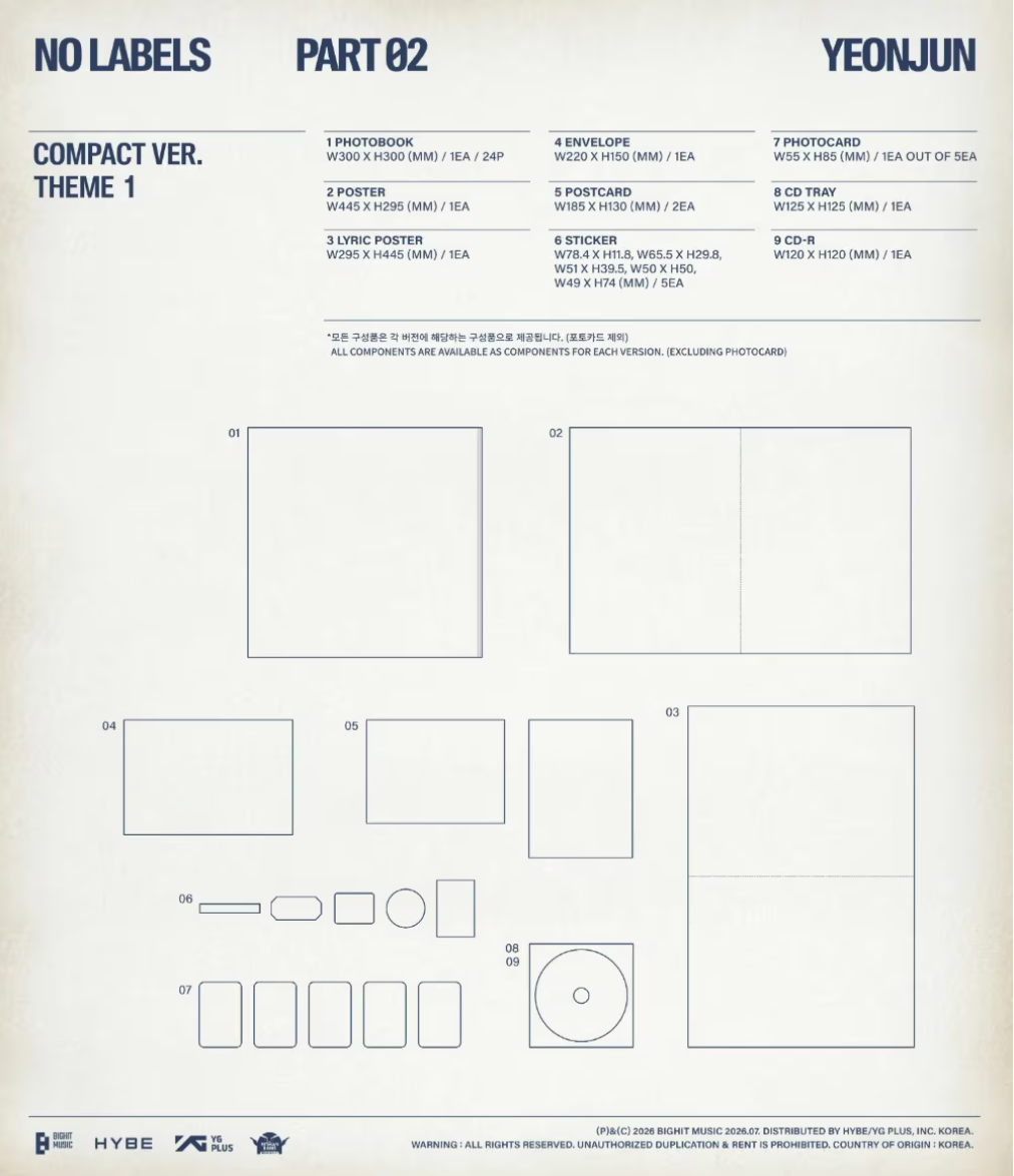 [PRE-ORDER] YEONJUN - NO LABELS: PART 02 (COMPACT VER)