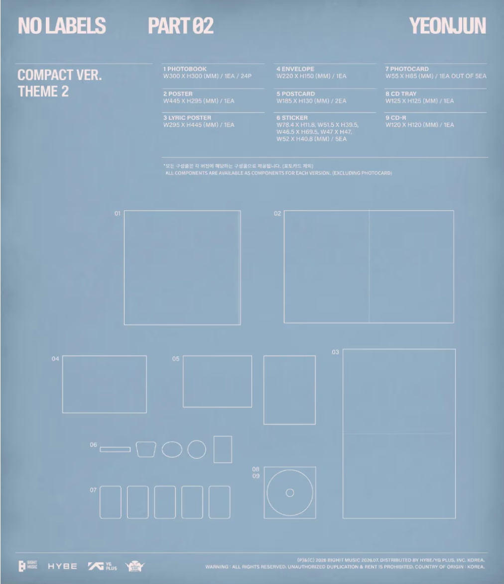 [PRE-ORDER] YEONJUN - NO LABELS: PART 02 (COMPACT VER)