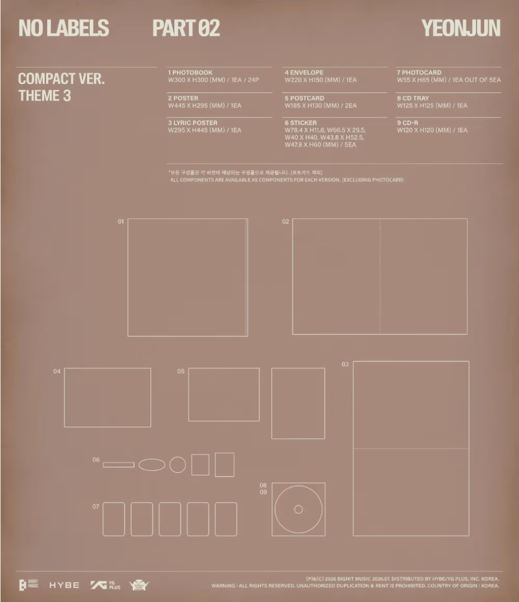 [PRE-ORDER] YEONJUN - NO LABELS: PART 02 (COMPACT VER)