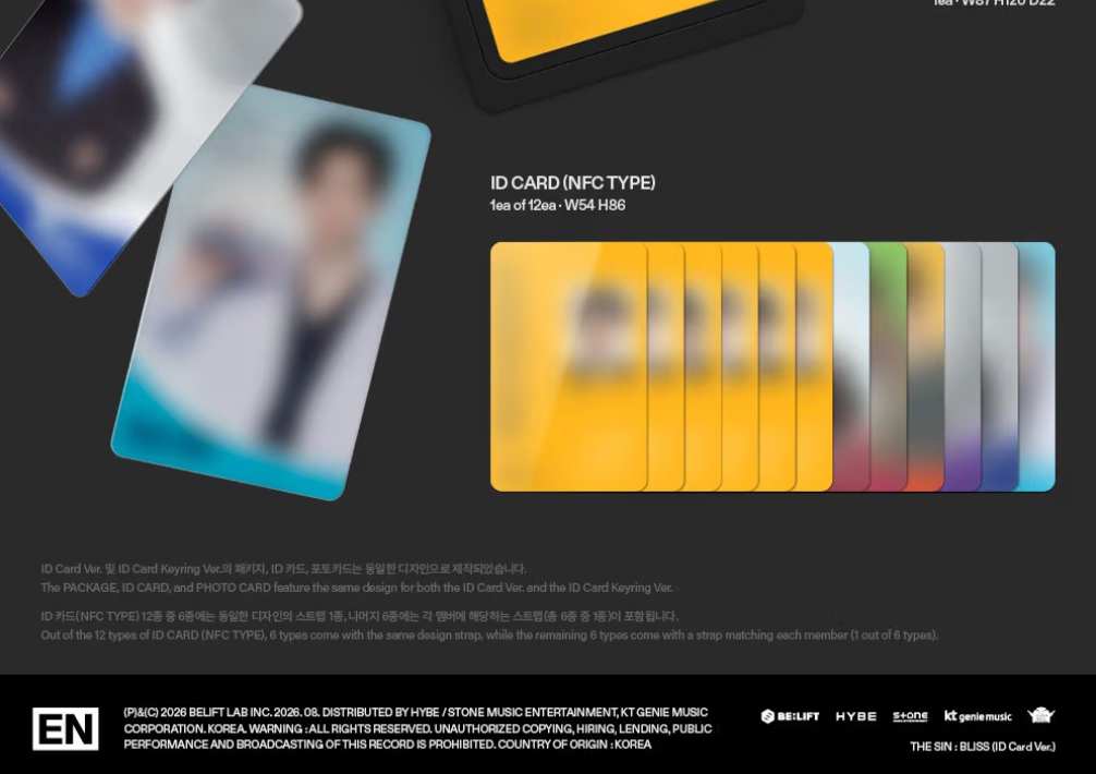 [PRE-ORDER] ENHYPEN - THE SIN : BLISS (ID CARD)