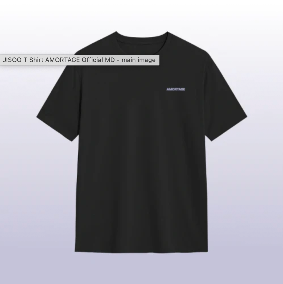 [OFFICIAL MERCH] JISOO - BLACK T-SHIRT