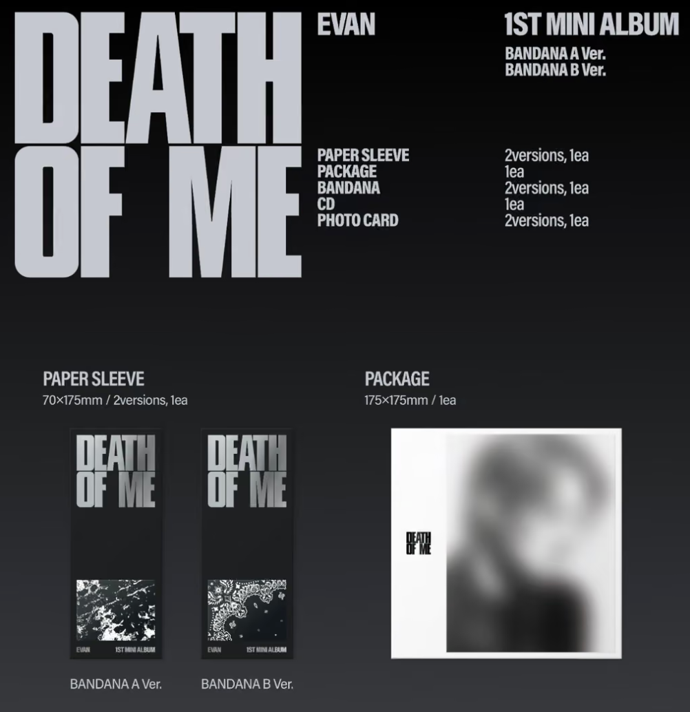 [PRE-ORDER] EVAN - DEATH OF ME (BANDANA Ver.)