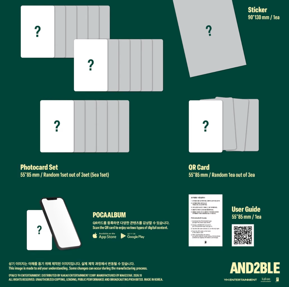 [PRE-ORDER + POB] AND2BLE - Sequence 02: Attraction (POCAALBUM)