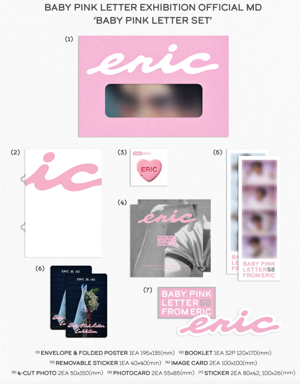 [PRE-ORDER + POB] ERIC - Baby Pink Letter Exhibition