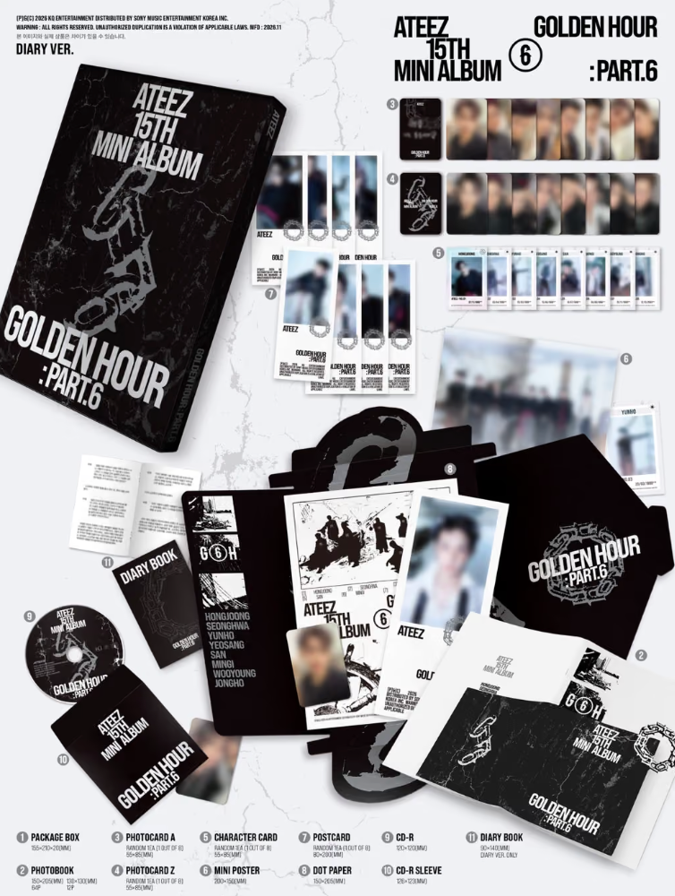 [PRE-ORDER] ATEEZ - GOLDEN HOUR PART.6