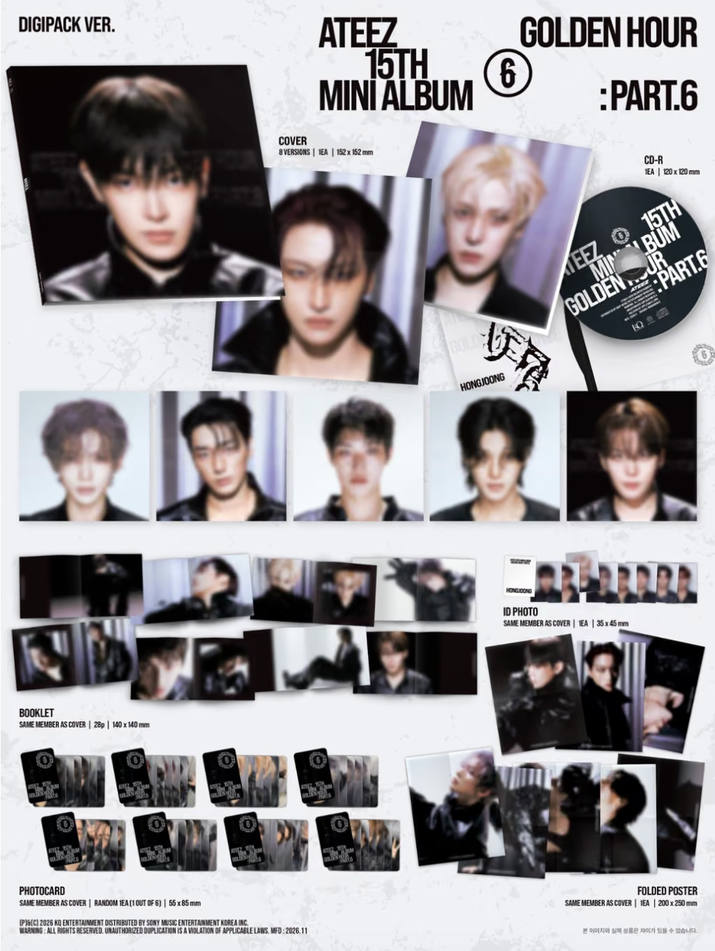 [PRE-ORDER] ATEEZ - GOLDEN HOUR PART.6 (DIGIPACK)